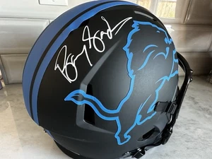 Lions BARRY SANDERS Signed Full Size Riddell ECLIPSE Speed Replica Helmet AUTO - Picture 1 of 6