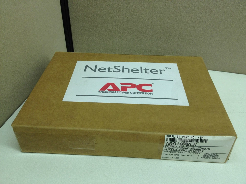 NEW APC NetShelter AR8167BLK Power Cable Trough End Cap - Image 1 of 1