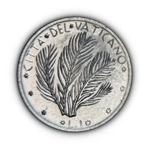 VATICAN CITY. 1971, 1 Lira - Paul VI, IX, Palm Frond, Triumph Over Death 1 - Picture 1 of 4