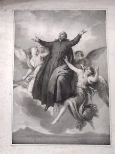 San Francesco De Geronimo litografia originale 1840 Podesti Guglielmi Grottaglie - Picture 1 of 9