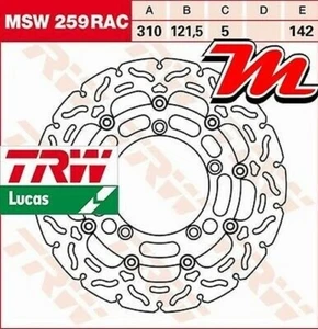 Front Brake Disc TRW Lucas MSW 259 RAC for Suzuki GSR 600 A ABS WVB9 06-10 - Picture 1 of 2