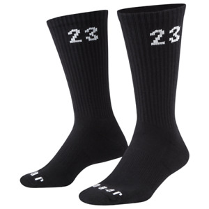 nwt Nike Cushioned Crew Air Jordan Socks 6 Pairs L Large 8-12 Black  DH4287-010