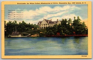 Vtg Thousand Islands NY Bonnicastle Fathers Missionaries of Africa View Postcard - Picture 1 of 2
