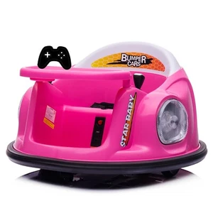 12V Electric Bumper Car For Kids With Parental Remote - Pink | POSHO - Picture 1 of 8