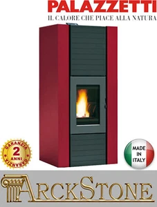 Palazzetti Martina Idro Lux 10 Power 9.3 kW Red Hermetic Pellet Stove - Picture 1 of 2