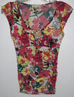 Southpole Collection Ruche Shirt Floral Women Sz Med.