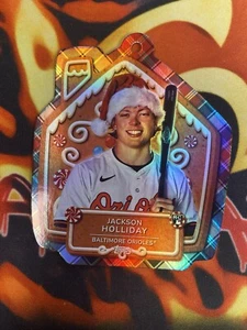 2024 Topps Holiday Foil Ornament Box Topper SP MLBO-4 Jackson Holliday Rookie RC - Foto 1 di 2
