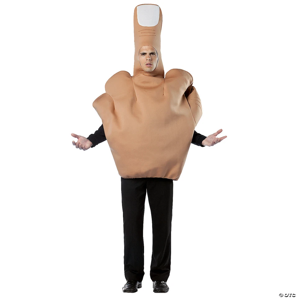Disfraz El Dedo Adulto Hombre Mal Humor Divertido Gigante Mano Cuerpo Halloween Foto 1 de 1