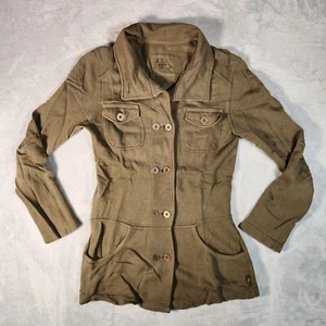 prAna Jacket Womens Small Green Military Safari Hiking Coat Gorpcore - Picture 1 of 15