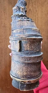 Vintage Brutalist Clay Ceramic Art Pottery Vase Ugly Beautiful Modern 11 3/4"  - Picture 1 of 18