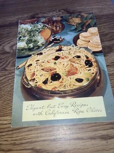 Elegante aber einfache Rezepte mit kalifornischen reifen Oliven Heft 13 Seiten 40er Jahre - Bild 1 von 5