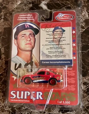 Rosa Blanca Coleccionables Carl Yazstremski Medias Rojas de Boston Foto 1 de 2