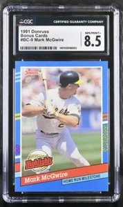 1991 DONRUSS HIGHLIGHTS #BC-9 MARK McGWIRE ATHLETICS CGC 8.5 - Picture 1 of 2