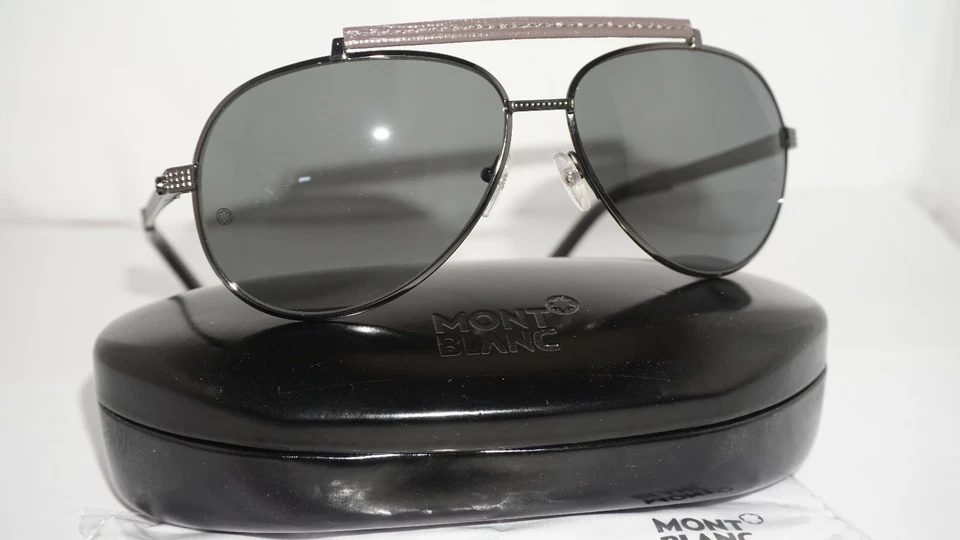 Montblanc Sunglasses MB 454 S 08 N Gunmetal 63 Mm