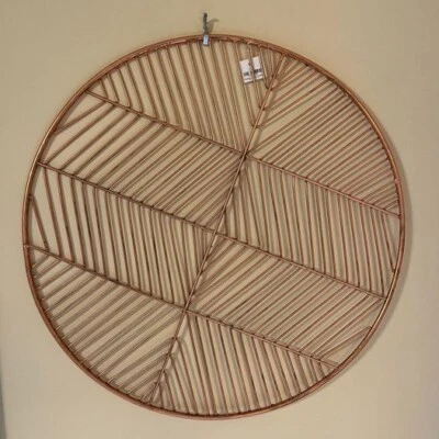 Crate and Barrel Copper Iron Wire Round Dining Table Placemats - 14" Diameter - Image 1 of 3