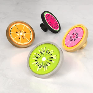 Citrus and Summer Fruit Slice Cupboard Drawer Handle Pulls Cabinet Door Knobs - Picture 1 of 9