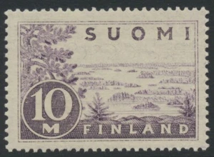 FINLANDIA. #188. 1930. Lago Saima, 10 mk gris lila, en muy buen estado montado (ph1567) - Imagen 1 de 1