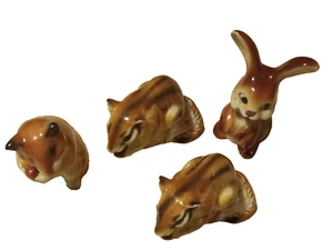 LOT of F0UR GOEBEL FIGURINES Chipmunks, Fox & Squirrel - Picture 1 of 5