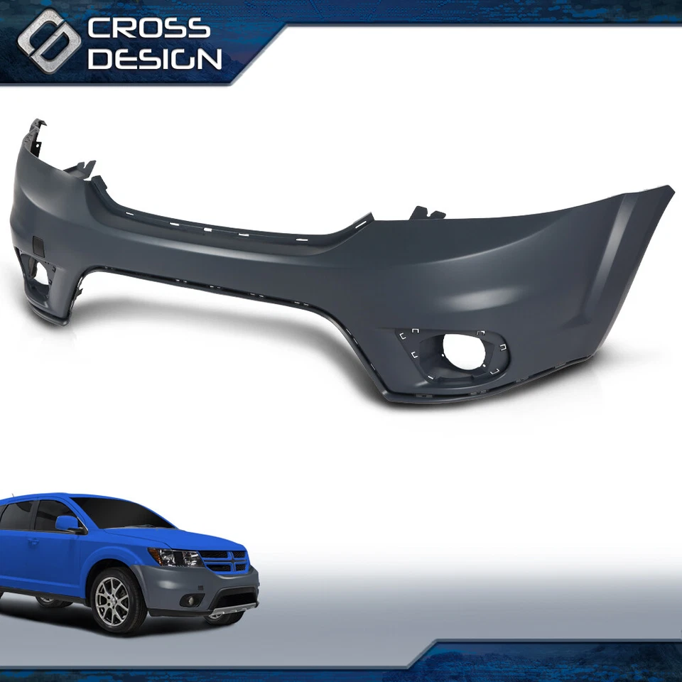 Крышка переднего бампера подходит для Dodge Journey Sport 2011 2012-2018 годов выпуска с отверстиями для противотуманных фар - Изображение 1 из 4