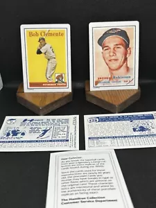 Brooks Robinson & Roberto Clemente Porcelain Baseball Cards Lim.Edi. Topps COA - Picture 1 of 11
