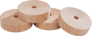 4 discos/ruedas de madera, aprox. 30x8 mm - Imagen 1 de 3