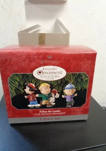 Hallmark Ornament 2 Stück Set Follow the Leader Club Edition 1998 MIB - Bild 1 von 4