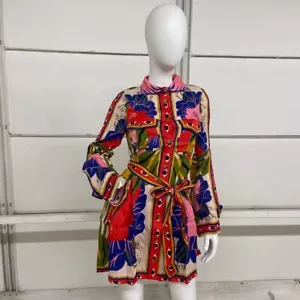 Farm Rio Surreal Schal Sand Minikleid Damen Größe L Multi - Bild 1 von 7