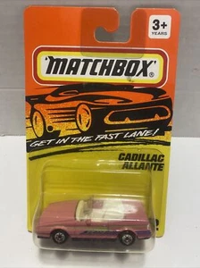 1993 Matchbox #72 Pink Cadillac Allante Convertible 1:60 Scale NOC - Picture 1 of 4