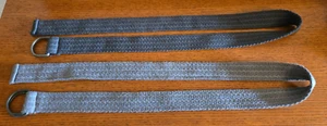 2 Men's Cloth Woven Belts Size 38 Overall 48" Length Dark and Light Grey Gray - Picture 1 of 6