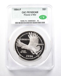 1994-P POW Commemorative Silver Dollar PR70 DCAM CAC *5780 - Picture 1 of 3