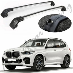 Silver Cross Bars Crossbars Roof Rail Racks Fit for BMW X5 G05 2019-2023 cargo - Picture 1 of 11