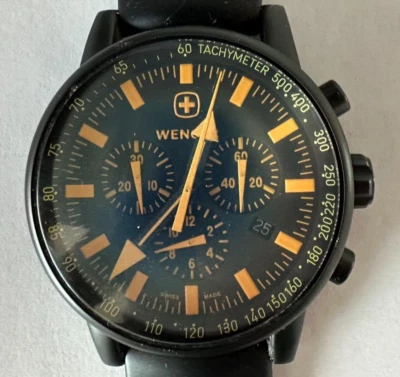 Rare Men WENGER Swiss Army RAID COMMANDO 12Hr CHRONOGRAPH in Great condition  - Image 1 of 3