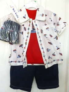 B.T. Conjunto de 4 piezas para niños, pantalones, sombrero, camiseta, camisa con botones, talla 18 meses nuevo con etiquetas - Imagen 1 de 10