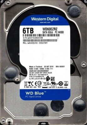 WD60EZRZ WD60EZRX Hard Western Digital Blue 6TB 5400rpm SATA III 3.5'' WD - Image 1 of 2