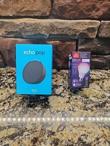 Echo Pop with Globe Electric Smart Color Bulb - Picture 1 of 6