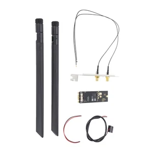 With External Antenna Card Adapter BCM94360CS WLAN Card To M.2 NVME SSD NGFF NEW - Afbeelding 1 van 12
