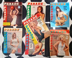 Vintage ' Parade Adult Magazine Bundle x7 Lot ' Collection 1960's Prop Rare*** - Picture 1 of 9