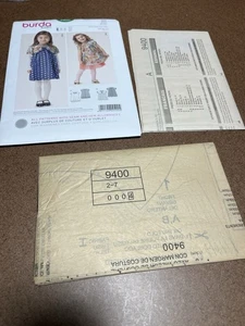 Burda 9400 Sewing Pattern Uncut Girls Dress Sizes 2-7 - Picture 1 of 14