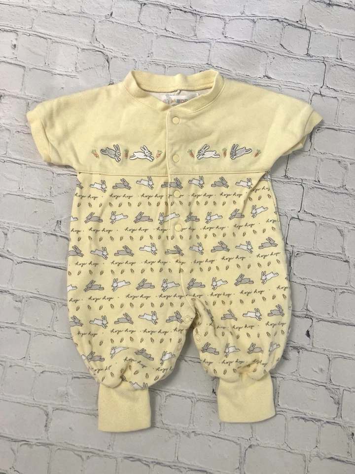 De Colección Infantil Recién Nacido - 3 Meses Gymboree Layette Unisex Conejo 1998 Una Pieza Foto 1 de 4