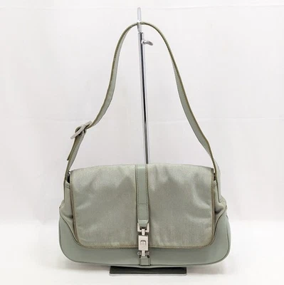 Gucci Jackie кожи холст наплечная ручная сумка синий 001 3824 001998 подлинный - Изображение 1 из 4