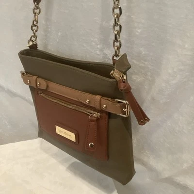 NWT Olive Brown Belted Hipster Boutique Leather Spartina 449 Crossbody Purse - Image 1 of 4