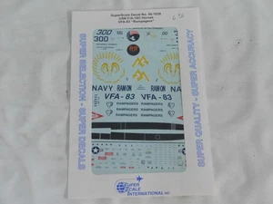 1/48 Super Scale Decal Sheet 481038 USN F/A-18C Hornet VFA-83 Rampagers NEU - Bild 1 von 1