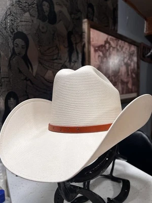 Chapéu de palha natural Stetson® STALLION 1000X aba 4"  - Imagem 1 de 4