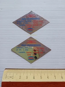 Guazzoni Matacross 50 Special 1971-4 lotto 2 adesivi olio Total originali nuovi - Imagen 1 de 1