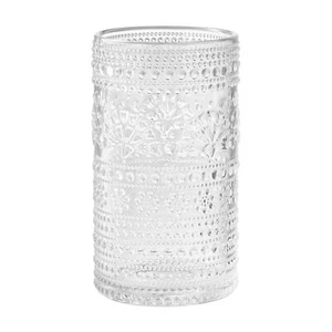 Pioneer Woman Channing Embossed Glass Tumbler Clear 18oz Vintage Inspired New - Picture 1 of 6