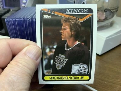 1990-91 Topps Hockey Card Mike Krushelnyski Los Angeles Kings #167 - Image 1 of 2