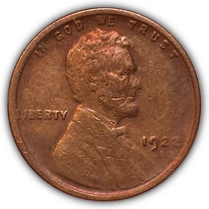 1922-D Lincoln Wheat Cent Extremely Fine XF Coin #22367 - Picture 1 of 3