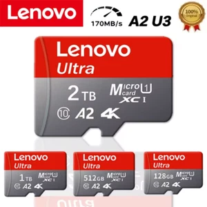 Lenovo Ultra-Rapide 4K 2 To 1 To 512 Go 256 Go 128 Go 64 Go Carte SD Carte Mémoire Micro TF - Photo 1 sur 6