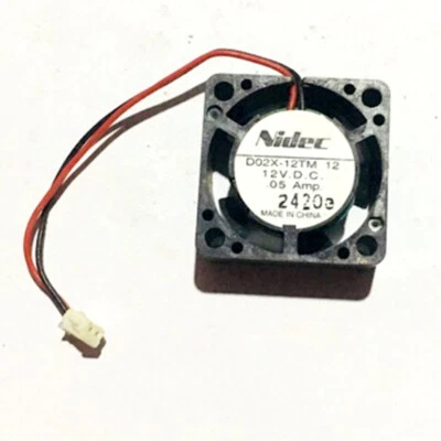 Nidec D02X-12TM 2.5CM 25x25x1.0mm DC 12V 0.05A 0.6W 2 Line Mini Cooling Fan - Image 1 of 2