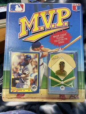  MVP Ken Griffey Jr Collector Pin w/Score TC, 1st Edition 1990 Seattle Mariners - Image 1 of 2